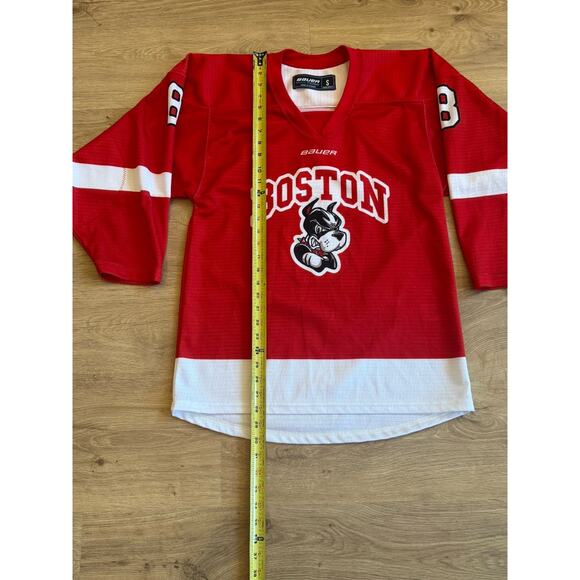 NCAA Boston University Terriers Red Hockey Jersey #8 Adam’s Size Small - Picture 7 of 9